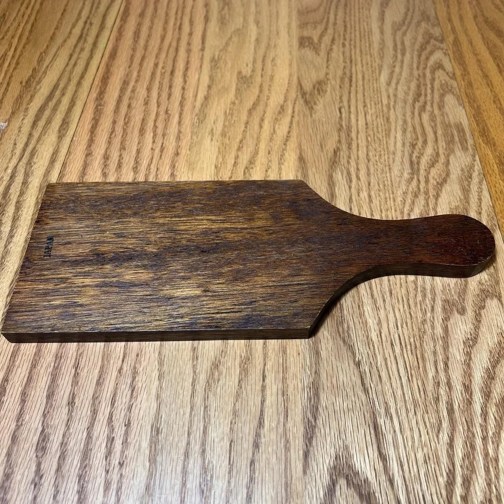 VTG Mid-Century Teak Cheese Board with Ceramic Tile Insert Retro Charcuterie